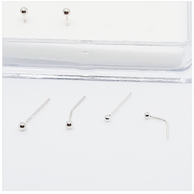 Joia de nariz em prata com bolinha NBA002 Joia de nariz em prata com bolinha NBA002