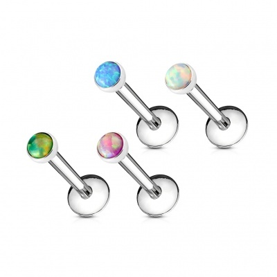 Pack 4 body piercings - Labret em aço cirúrgico -  VL-26  rosca interna