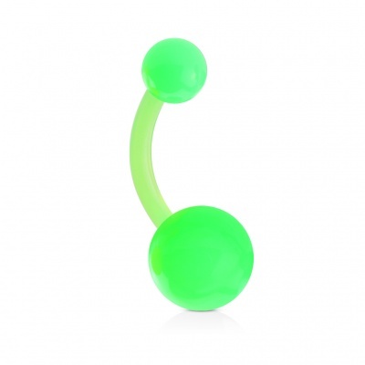 Barra curva - Banana de umbigo silicone bola lisa - NXAS