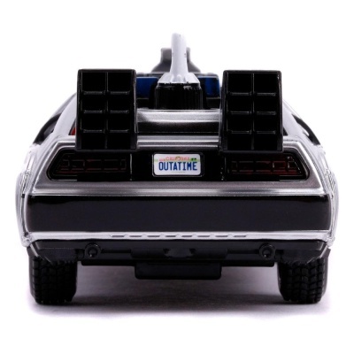 Carro Back to the Future II Hollywood Rides Diecast Model 1/32 DeLorean Time Machine
