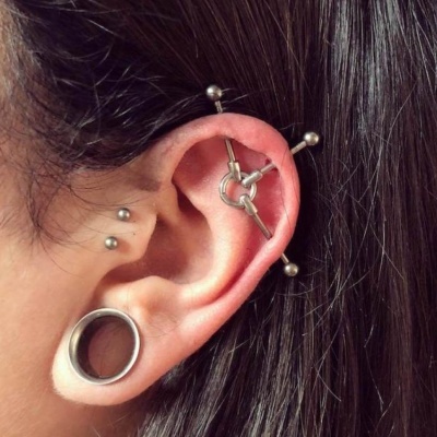 Anel em aço cirurgico com  extensões para Industrial 1.6 - BIE3