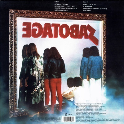 Black Sabbath – Sabotage Vinyl, LP, Album, Stereo, 180g Black Sabbath – Sabotage Vinyl, LP, Album, Stereo, 180g