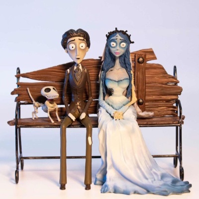 Figura SD Toys Emily & Victor - Corpse Bride com porta-chaves