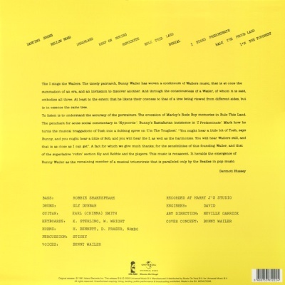 Bunny Wailer – Sings The Wailers Vinyl, LP, Album, Reissue 180g