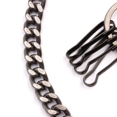 Porta- chaves/ carteira corrente com acessorios punhal e caveira YL-028