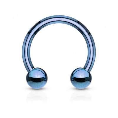 Argola aberta: ferradura em  aço cirúrgico várias cores - 000HT