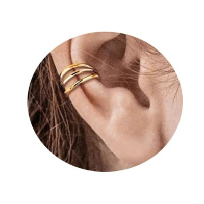 Argola tripla em aço cirurgico com fecho clicker R2234