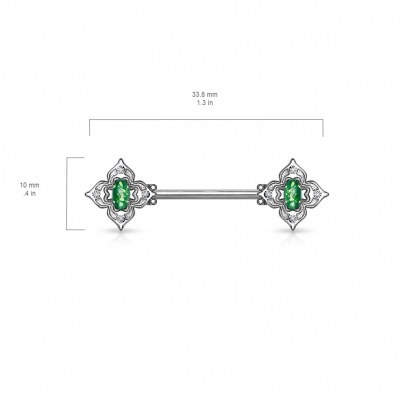 Barra de mamilo em aço KB088