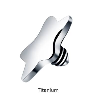 Topo de Titanio para microdermal coração /estrela T0219