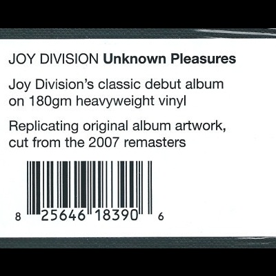 Joy Division – Unknown Pleasures - Vinyl, LP, Album, Reissue, Remastered, 180 Gram