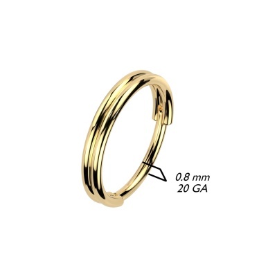 Argola dupla de segmento em aço cirurgico RH32