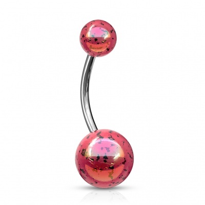 Barra curva - Banana de umbigo aço cirúrgico com  bola - NA52