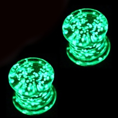 Plug/alargador de vidro brilha no escuro E6510