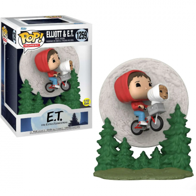 Funko Pop E.T. 40TH - Moment- Elliott and E.T. Flying GITD  #1259