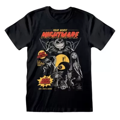 The Nightmare Before Christmas Retro Comic Style T-Shirt — Officially Licensed