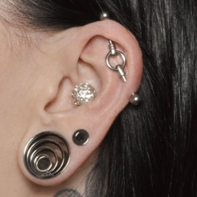 Anel em aço cirurgico com  extensões para Industrial 1.6 - BIE3