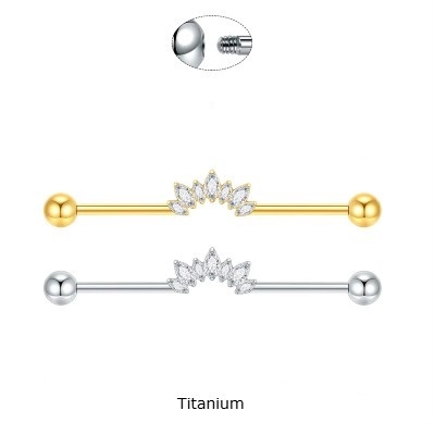 Joia de Titanio para transversal com formação de zirconias bago arroz TI016