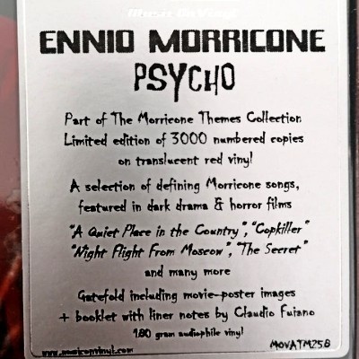 Ennio Morricone – Psycho 2 x Vinyl, LP, Compilation, Deluxe Edition, Limited Edition, Numbered, Dark Clouds Ennio Morricone – Psycho 2 x Vinyl, LP, Compilation, Deluxe Edition, Limited Edition, Numbered, Dark Clouds