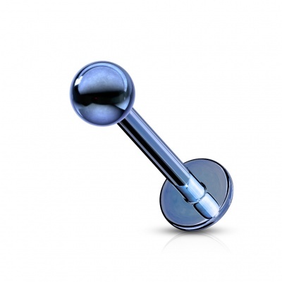 Piercing labret em aço com bola várias cores 000LT