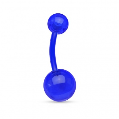 Barra curva - Banana de umbigo de silicone bola lisa  - NXA