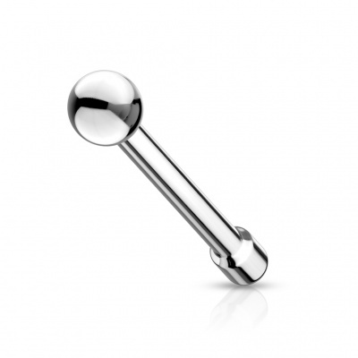 PACK 2 Joias de nariz -pino em aço cirurgico com bola e bolinha no fim NOSEB2