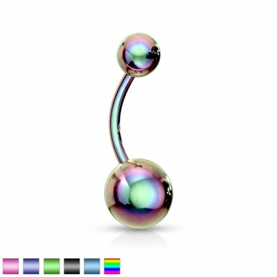 Body piercings - Banana de umbigo aço cirúrgico lacado  - 000NT