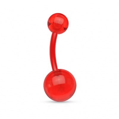 Barra curva - Banana de umbigo de silicone bola lisa  - NXA