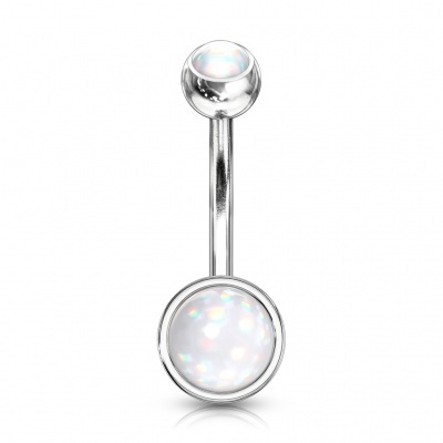 Barra curva - Banana de umbigo aço cirúrgico com disco colorido - NS90