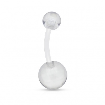 Barra curva - Banana de umbigo de silicone bola lisa  - NXA