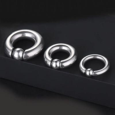 Alargador/peso  em aço cirurgico, de pressão com bola de encaixe E8509