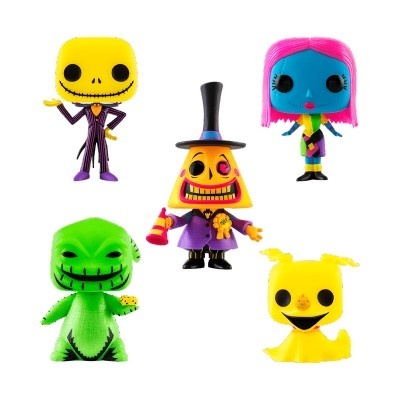 Funko POP! Disney The Nightmare Before Christmas Jack Skellington / Oogie Boogie / Sally / Zero/Mayor 5 Pack GITD SE