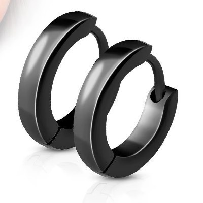 PAR de argolas redondas em aço inoxidável mate com dobradiça SE2004