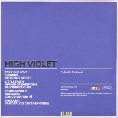 The National – High Violet -2 x Vinyl, LP, Album, 180g The National – High Violet -2 x Vinyl, LP, Album, 180g