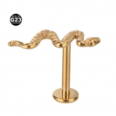 Joia- labret de Titanio para cartilagem com cobrinha TB-0584