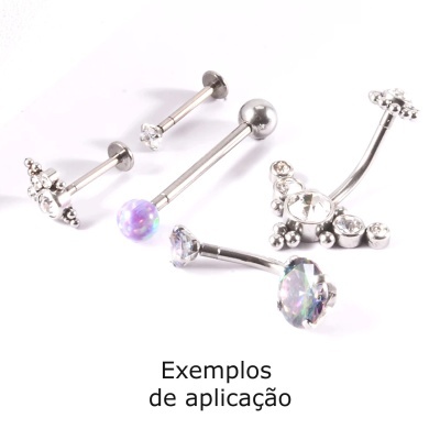 Extensão/adaptador de Titanio para joias de rosca interna ou para microdermal LJ1120