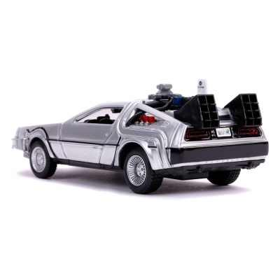 Carro Back to the Future II Hollywood Rides Diecast Model 1/32 DeLorean Time Machine