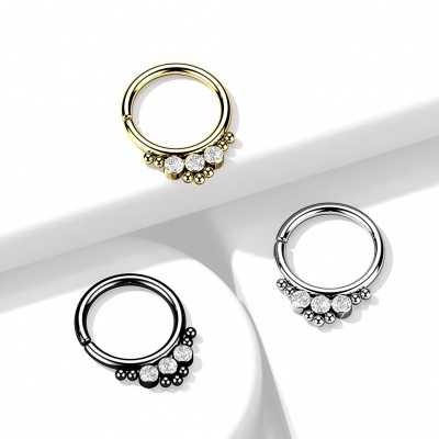 Argola de torcer aço cirurgico 316L  para cartilagem, nariz ou septo - RXS11