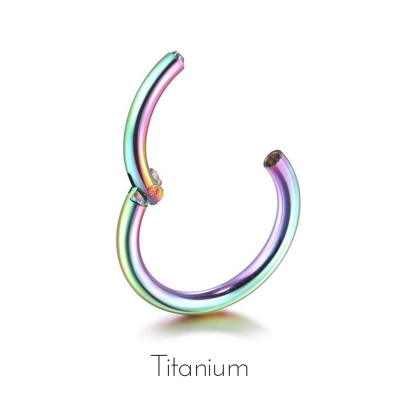 Argola de segmento Titânio G23 com cor e diversos tamanhos RHT4