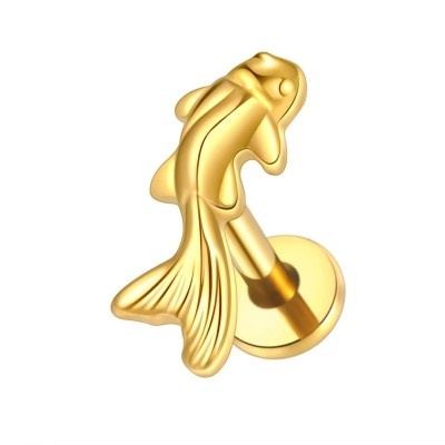 Piercing labret de Titanio  com carpa Koi TC323