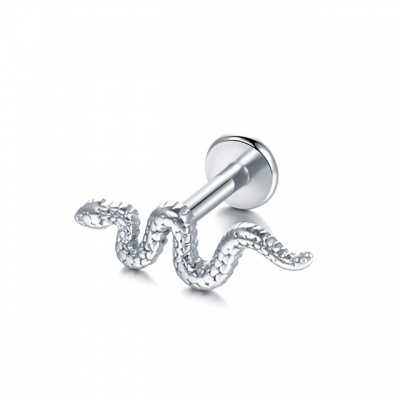 Jóia de labret, cartilagem, em Aço Cirurgico com cobra LI500