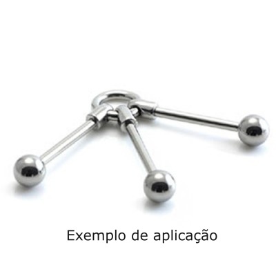 Anel em aço cirurgico com  extensões para Industrial 1.6 - BIE3