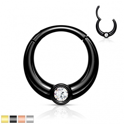 Jóia para o septo em aço cirúrgico com cristal  - RH94