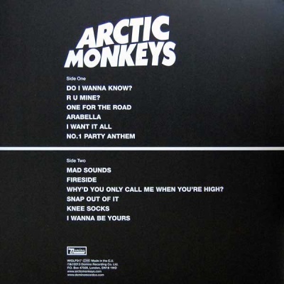 Arctic Monkeys – AM Vinyl LP Album 180gr