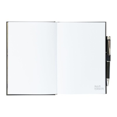 Caderno A5 Premium + caneta projetora Iron Maiden - Number of The Beast