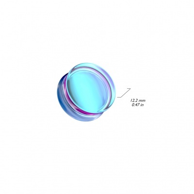 Plug de vidro roxo iridescente 2 tons várias medidas  PGL30