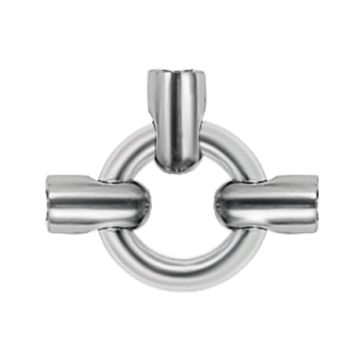 Anel em aço cirurgico com  extensões para Industrial 1.6 - BIE3