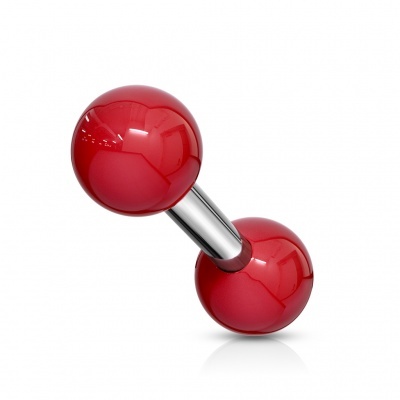 Pack económico de 5 piercings coloridos em aço e acrilico para cartilagem JAS-16