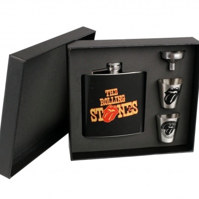 Conjunto/set de cantil e acessórios The Rolling Stones Hip Flask Set