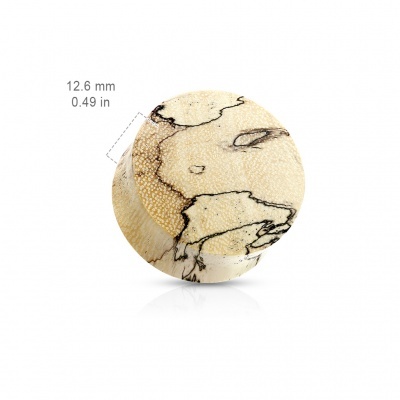 Plug - túnel orgânico de madeira Spalted Tamarind tratada  - PSM162 - 6mm até 22mm