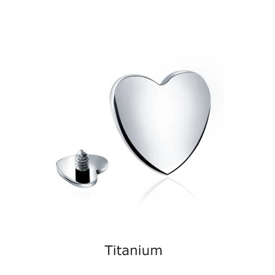 Topo de Titanio para microdermal coração /estrela T0219